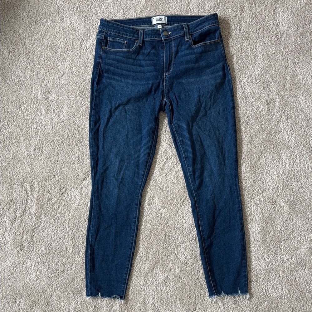PAIGE Verdugo Ankle Skinny Distressed Hem Jean